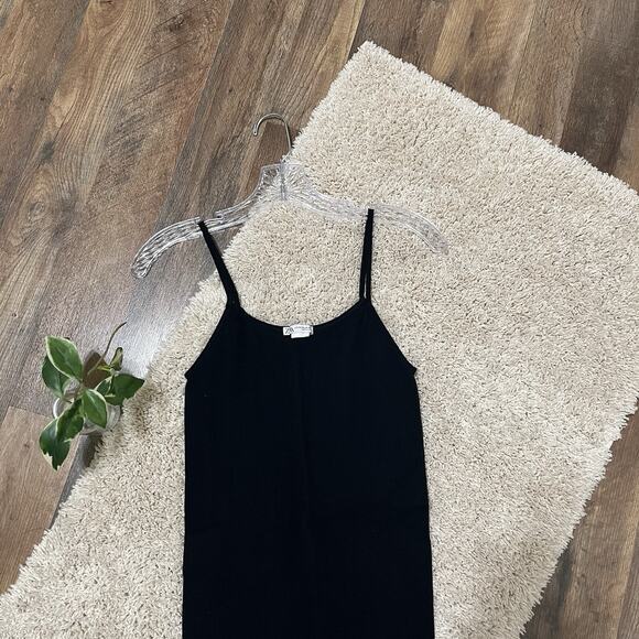 Zara Size Medium Large Black Ribbed Sleeveless Seamless Jumpsuit - Picture 3 of 5